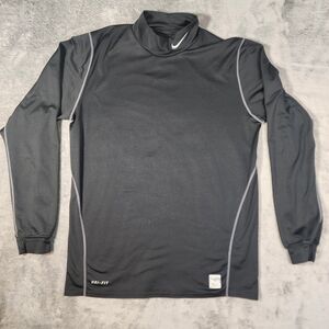 Nike Pro Combat Shirt Mens Large Dri-FIT Fitted Mock Neck Long Sleeve 424897-010